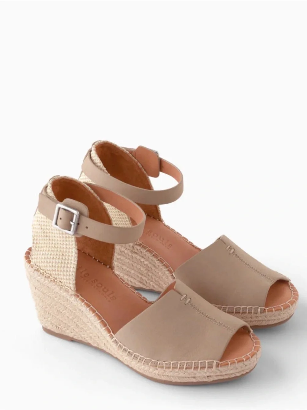 Gentle Souls Espadrille Sandals - Neutral Taupe